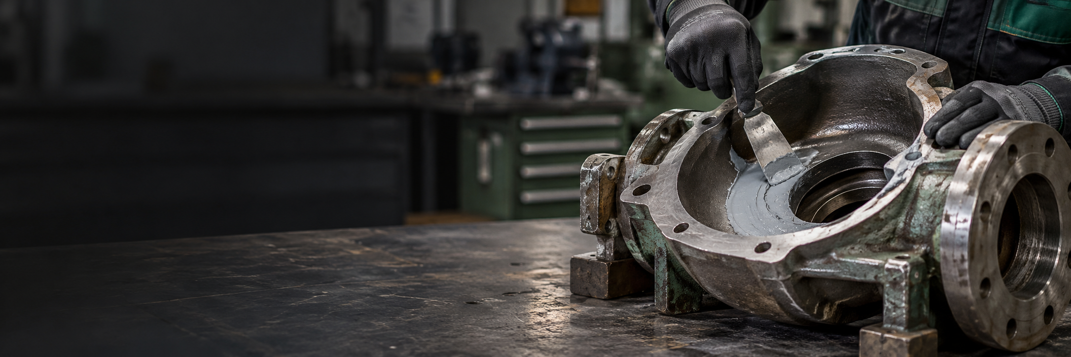 Reparación epóxica de bomba industrial